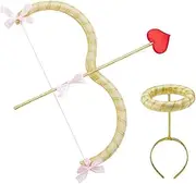 [KUYYFDS] Cupid Bow and Arrow Set Red Arrows Valentine's Day Cupid Costume Accessories Wedding Birthday Cosplay Photo Props for Adults and Teens