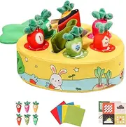 Tissue Box Toy - Pulling Carrot Kids Toy, Educational Radish Pulling Toy | Portable Kids Tissue Box Sensory Toy, Carrot Pulling Toy Includes 6 Carrots for 0-3 Years Old, (10.24x7.09x4.72 Inches)