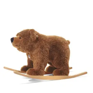 【STEIFF德國金耳釦泰迪熊】Urs Riding Bear 棕熊(遙遙馬_黃標)