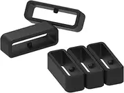 [Chofit] Replacement Secure Rings Intended for Garmin Forerunner 945 230 235 620 630 735XT/Approach S20 S5 S6/Fenix 5/6 Smartwatch Straps Silicone Connector Keepers Fastener Ring Holders Loop Black