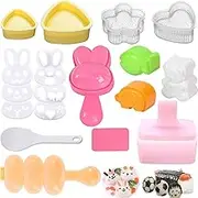 11Pcs Rice Ball and Sushi Making Kit - Animal Decorating Mold, Triangle Mold, DIY Molds for Lunch Bento Box Accessories and Picnic Tool
