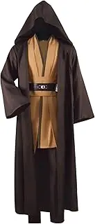 Forwacos Adult Tunic Costume for Jedi Outfit Skywalker Halloween Cosplay Costume Hooded Robe Cloak Full Set Uniform