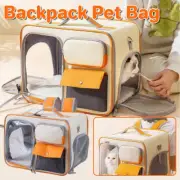 Large Capacity Cat Dog Backpack Outdoor Portable Pet Carrier Canvas Travel Bag