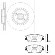 HI-Q Front 241mm BRAKE ROTORS + PADS FIT HYUNDAI GETZ TB BRAKE UPGRADE (for: Hyundai)