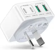 USB C Charger 40W 4-Port Wall Charger AU Plug, PD 3.0 Fast Charger Power Adapter Compatible with iPhone 13 14 15 16 Pro Max, Galaxy S23, S24, S22, S21 LG