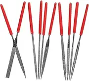 Titanium Coated Diamond Files 10-piece Metal Filing Tool Set Needle Files for Wood Metal Stone Smooth Filing