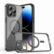 For Apple iPhone 13 Pro Max MagSafe Magnetic Case with HaloLock Shockproof Military Grade Protection Scratch Resistant Back Protective Cover (Black)