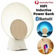 Digital Clock Alarm Speaker Bluetooth Induction Power Bank Night Light LED USB