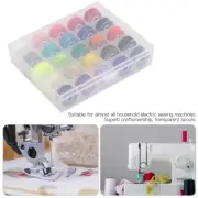 25 Grids Colorful Sewing Threads With Plastic Sewing Machine Bobbins Embroidery