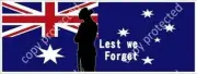 Anzac Lest we Forget Australian Flag Bumper Sticker Small 100mm Decal Car Ute