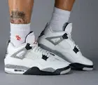 Air Jordan 4 Retro OG White Cement Men’s Sneaker Running Shoes R