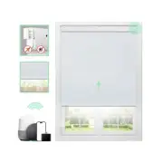 Motorized 100% Blackout Roller Window Shades【Cordless No Drill Easy to In