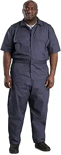 [Berne] Mens Big-Tall Poplin Short Sleeve Coverall