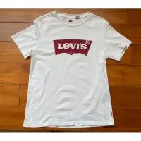 在飛比找蝦皮購物優惠-二手 女款 Levi’s經典Logo短袖白T恤 S