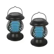 2PCS PORTABLE 2-IN-1 RECHARGEABLE MOSQUITO KILLER BULB BUG ZAPPER LANTERN