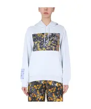 McQ Alexander McQueen Graphic Printed Hoodie IT42 White