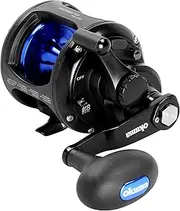 [Okuma] Solterra SLX Single Speed Levelwind Lever Drag Saltwater Trolling Reel, SLX-10Lb, 380yds-20lb, Black