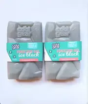 Cool Gear Freezer Gel Ice Block for Lunchboxes, Picnic, Coolers | Gray-2-Pack