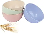 [STORESUM] Cereal Bowls 26 Oz Unbreakable Wheat straw Bowls-Lightweight Eco Friendly Microwavable Bowls set-Dishwasher Safe Kitchen Ramen Bowls For Cereal, Rice and Soup (4 Bowls)