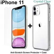For Apple iPhone 11 clear case cover and 4H anti-scratch front screen protector