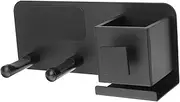 MERRYHAPY Wall-mounted Hair Dryer Holder Adhesive Hair Dryer Rack for Bathroom Storage Rack