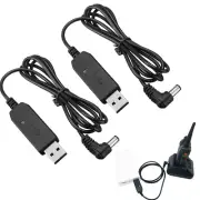 2PCS USB Charger Cable For BaoFeng Walkie Talkie UV5R UV82 BFF8H UV-S9 PLUS