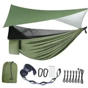 Camping Hammock - Hammocks with Mosquito Net Tent and Rain Fly Tarp, Green