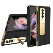 For Samsung Galaxy Z Fold4 5G Flip Case With Tempered Film - Textured Hinge
