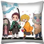Demon Slayer - Chibi Form Main Group Square Pillow Case NEW Kimetsu no Yaiba