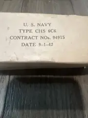 US Navy CHS 6C6 Contract No’s 94915 (Sept 1, 1942) NOS tube