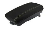 Console Lid Pull Over Armrest Cover Leather for Kia Forte 10-13 Yellow Stitch