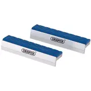 Draper Soft Vice Jaws 100mm Pair Aluminium Heavy Duty Soft Rubber Face 14178