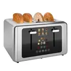 4 Slice Toaster, Touchscreen & Dual Independent Control Panel，5 Basic Functio...