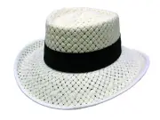 Lawn Bowls Hat UPF50+ Full 7cm Brim GreenUnder S M L XL BROADWEAVE TRISTED 2421