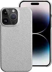 for Leather Phone Case for iPhone 13 14 Pro Max 12 Mini 11 12 Pro Max X XR XS Max 6 6S 7 8 Plus SE 2020 Back Cover,Gray,for iPhone 13 pro