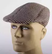 Checkered Hat Roaring 20's Tweed Houndstooth Halloween Adult Costume Accessory