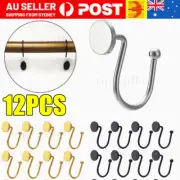 12×Shower Curtain Hooks Rings,Metal Decorative Shower Curtain Rings for Bathroom