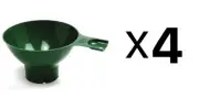 Norpro Wide Mouth Plastic Canning Funnel, 4 ¾ Inch Diameter (4-Pack)