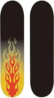 Sports Skateboards, (Flame Pattern) Double Tilt 31-inch 7-Layer Hard Rock Maple Professional Street Brushing Four-Wheel Skateboard Suitable for Young Adults