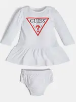 GUESS White Dress And Pants 2-Piece Set Size: 24M, 100% Organic Cotton