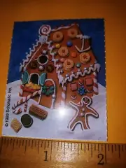 VINTAGE 80s SCHOLASTIC SCRATCH SNIFF STICKER GINGERBREAD HOUSE no scent