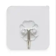 10 Pcs Reusable Adhesive Hooks,Transparent Heavy Duty Wall Hooks