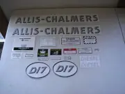 ALLIS CHALMERS D17 DECAL SET / DIESEL w/ OVAL MODEL NUMBER (MYLAR) / #2546