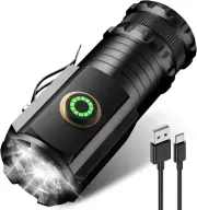 Rechargeable Led Mini Torch,3000 High Lumens Pocket-Sized Flashlight with Super