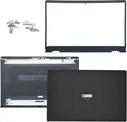 Jxjslp Replacement LCD Back Cover Top Case Lid Front Bezel Frame with Hinges for DELL Inspiron 15 3510 3511 3515 3520 3525 Series Laptop 0WPN8 00WPN8 9WC73 09WC73 AP3LE000901 Black