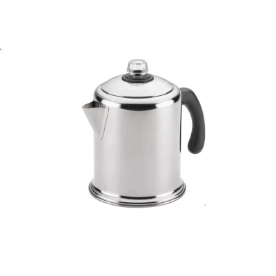 12 Cup Stainless Steel Coffee Percolator with Permanent Filter Basket for No Mes