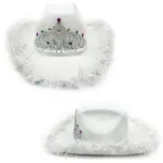 Cowboy Hat Feather (White)