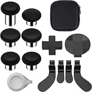 13 in 1 Replacement Parts for Xbox Elite Series 2 Controller, 6 Swap Magnetic Thumbsticks, 4 Paddles, 2 D-Pads, 1 Adjustment Tool, Custom kit for Xbox One Elite Series 2 Accessories (Black)