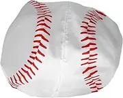 KICHOUSE Canvas Stuffed Animal Bag Bean Bag Chair Cover Replacement Toys Storage for Kids Baseball Design