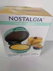 Nostalgia My Mini Griddle Teal 5" Cooking Surface. Brand New Factory Sealed